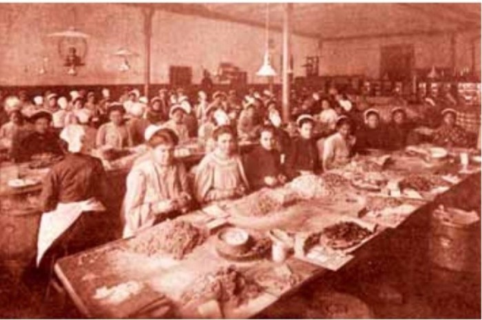 Цех по производству  карамели фабрики «С.Сиу и К», конец XIX века