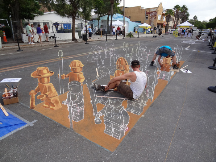 Так создается иллюзорная реальность уличных 3D-артов
