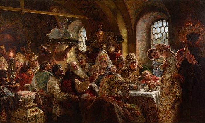 Константин Маковский, «Боярский свадебный пир» 1883 год