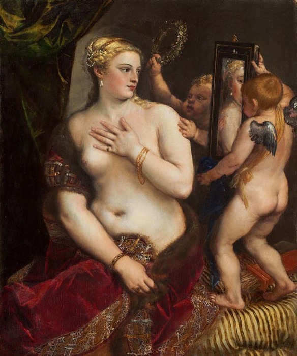 Тициан, «Венера перед зеркалом». Теперь находится в Национальной галерее искусства, Вашингтон