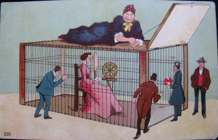 «Матушка на страже и знает, когда нужно действовать», открытка начала XX века
