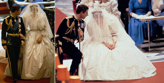 Свадебное платье принцессы Дианы – одно из самых неудачных в истории, сильно помялось во время поездки