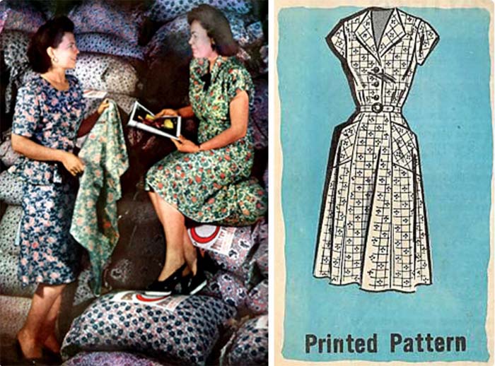 Платья из мешков стали модным экономным трендом в Америке в первой половине XX века 