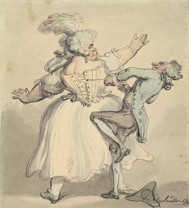 Немного туже. Карикатура Томаса Роулендсона. 1790 год