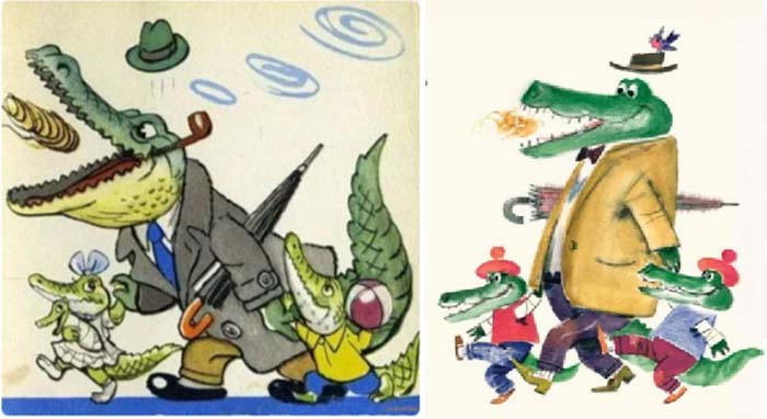 Тотоша и Кокоша в иллюстрациях разных лет