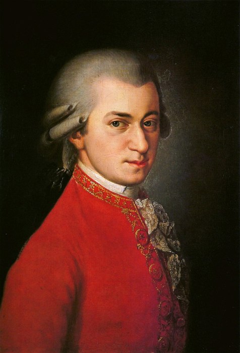 Посмертный портрет Моцарта работы Барбары Крафт, 1819