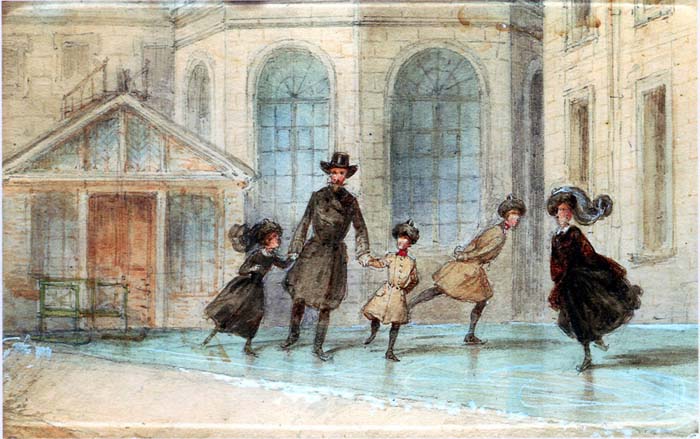 Катание на коньках было любимым зимним развлечением в семье Романовых
