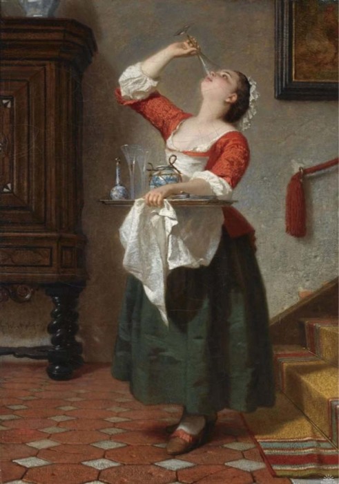 Вильгелм Амберг,  «Горничная», 1862 год