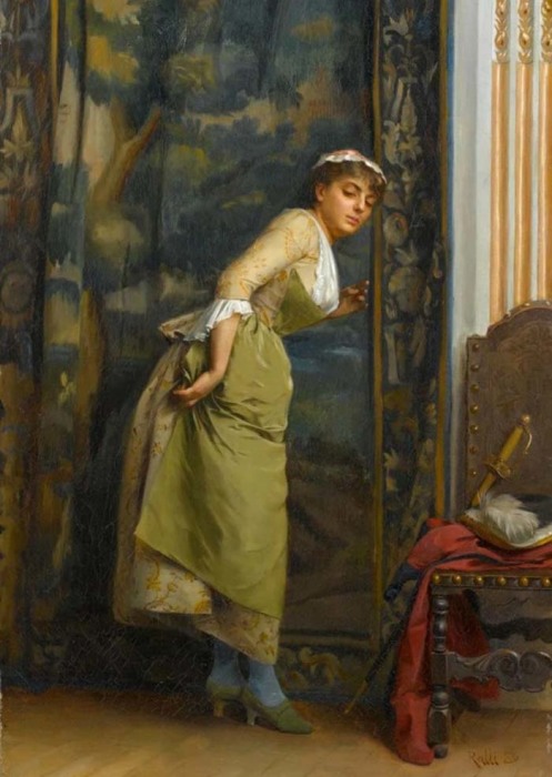 Теодор Ралли, «Подслушивание», 1880 год
