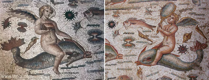 Римские мозаики с дельфинами