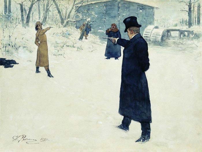 «Дуэль Онегина и Ленского», Илья Репин, 1899 год