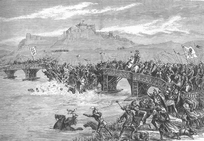 Одна из важнейших вех в истории Шотландии – Битва на Стерлингском мосту. Рисунок XIX века