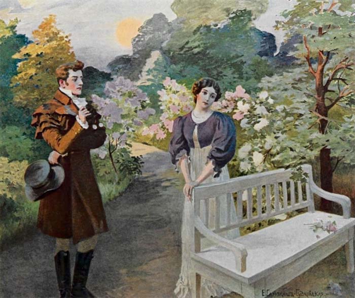 Иллюстрация к «Евгению Онегину» Е. П. Самокиш-Судковской (до 1908 года)