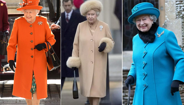 Пальто классического покроя и акцент на уникально красивую брошь – обычный стильный прием Елизаветы II