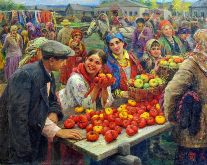 Ф.В. Сычков, Колхозный базар