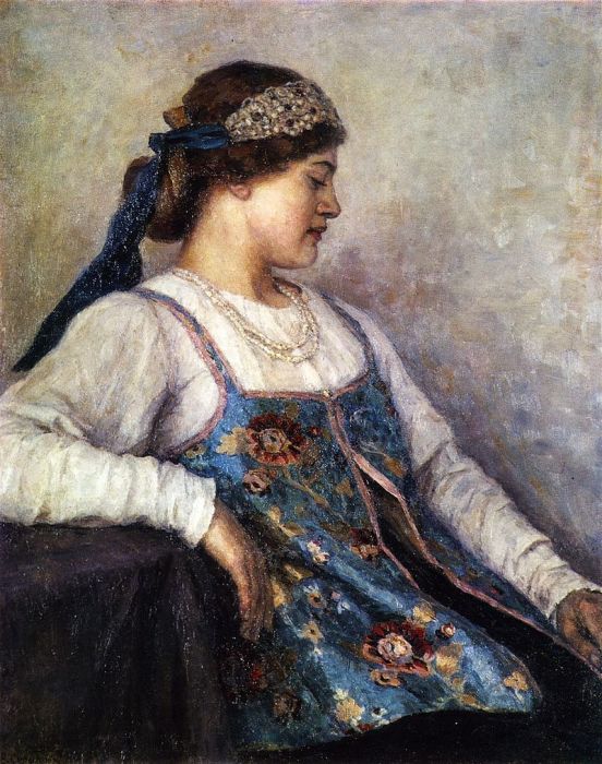 Девушка в венце  (В.И.Суриков, портрет Натальи Федоровны Матвеевой)
