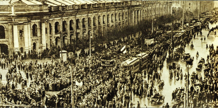Невский проспект в дни Февральской революции