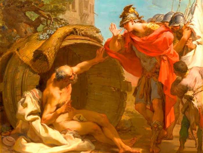 Диогена считают одним из примеров «безумного мудреца», нарушавшего законы общества из принципов