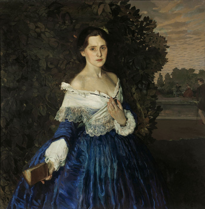 К.А. Сомов «Дама в голубом», 1897—1900 гг, Государственная Третьяковская галерея