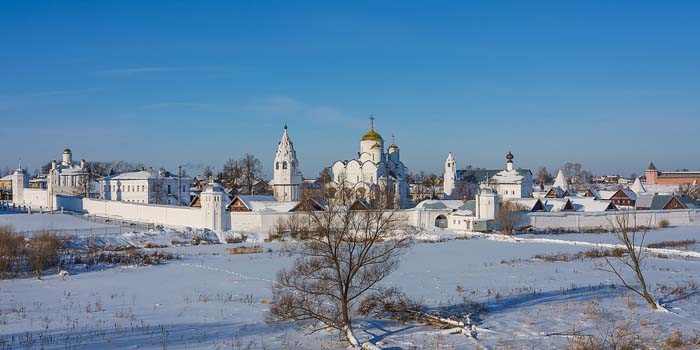 Суздальский монастырь зимой
