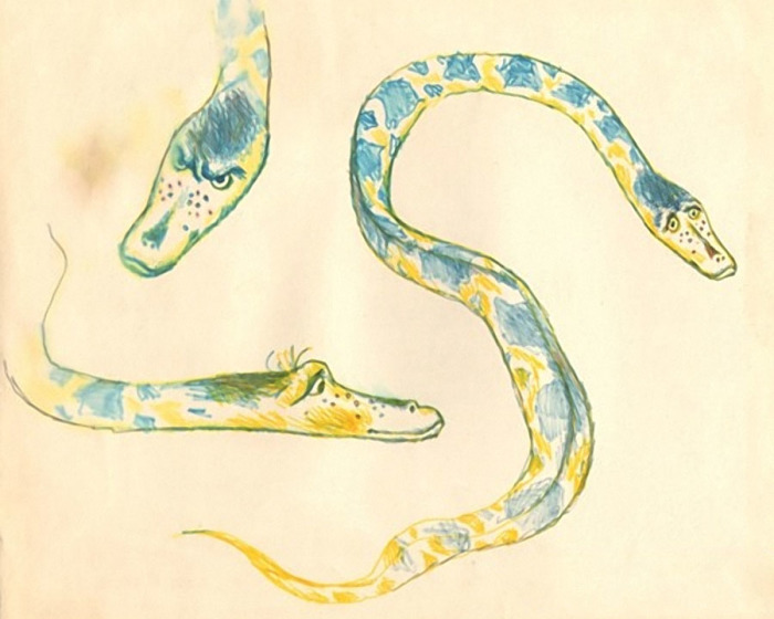 А вот над Удавом Леонид Шварцман работал очень долго. Он не любил змей, но ходил в зоопарк и рисовал их с натуры. Много думал, как создать нестрашный образ.