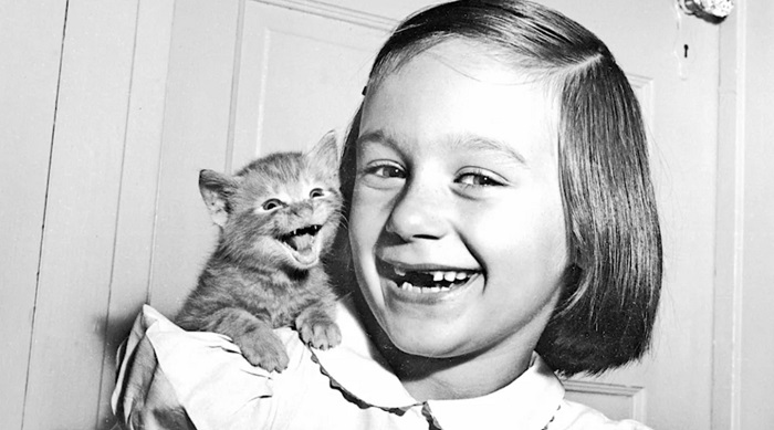Снимок дочери фотографа Уолтера Шандоха с котенком