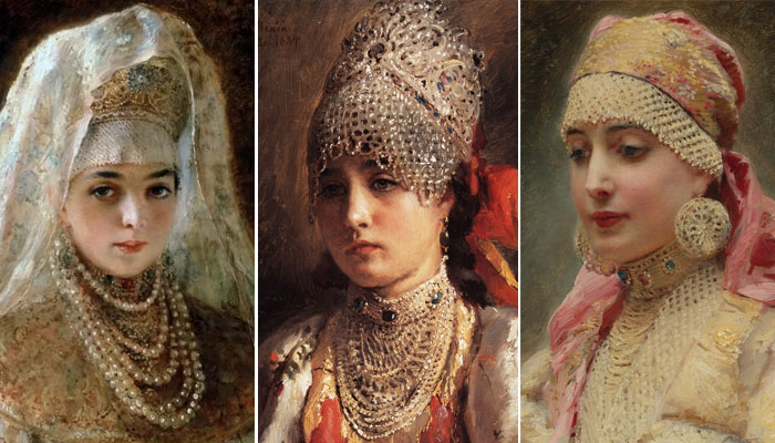 Русские красавицы в жемчугах на портретах Маковского