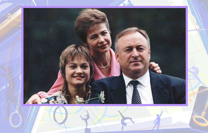 Людмила Турищева и Валерий Борзов с дочерью.