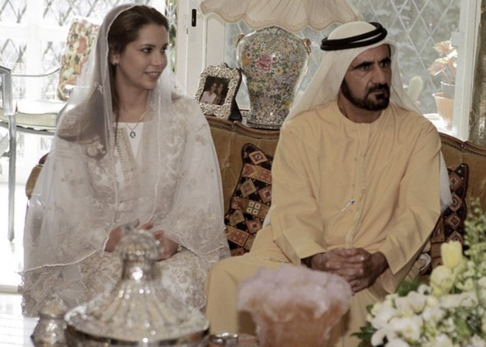Хайя бинт аль-Хусейн и Мохаммед ибн Рашид Аль Мактум в день свадьбы. / Фото: www.emirateswoman.com