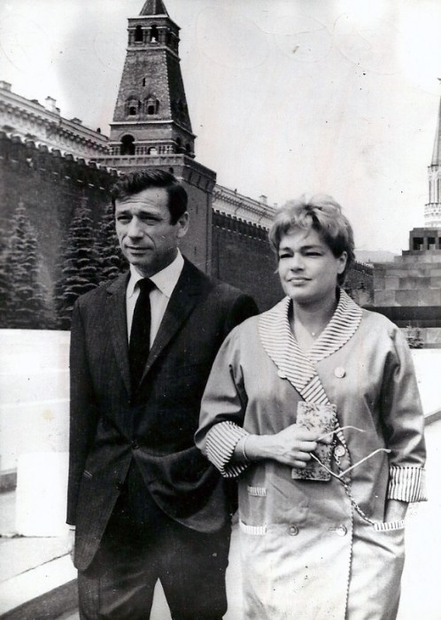 Ив Монтан и Симона Синьоре в Москве. / Фото: www.diletant.media
