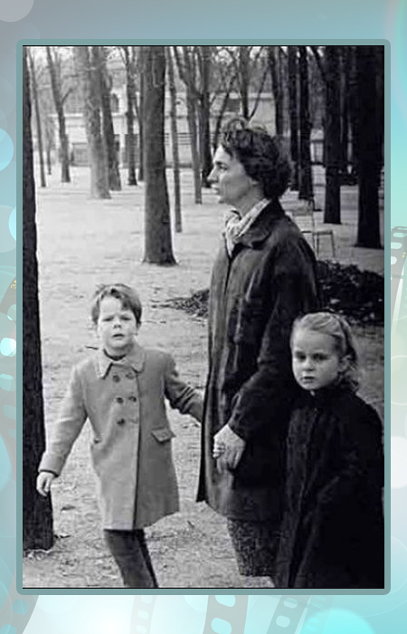 Анн Филип с детьми, Анн-Мари и Оливье.