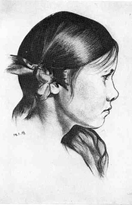 Владимир Юнгер. Портрет дочери, 1918 год. / Фото: www.litlife.club