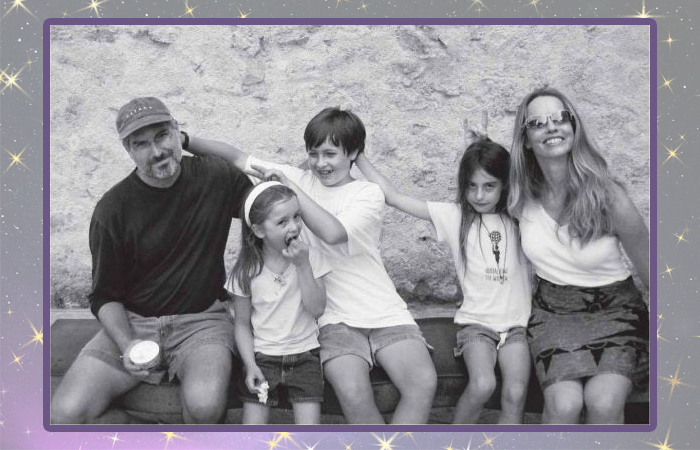 Стив Джобс и Лорен Пауэлл с детьми.