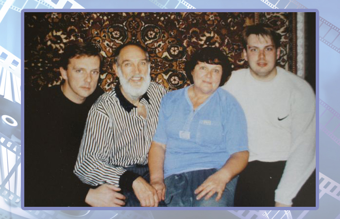Алексей Нилов с родителями и братом.