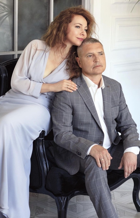 Екатерина Гусева с мужем Владимиром Абашкиным. / Фото: www.kleo.ru
