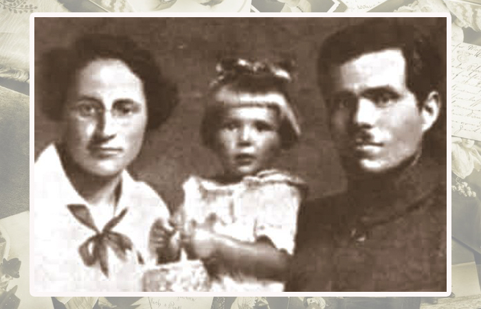 Нестор Махно и Галина Кузьменко с дочерью.