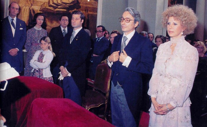 Каэтана Альба и Хесус Агирре в день бракосочетания. / Фото: www.blogspot.com