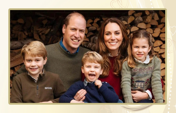 Принц Уильям и Кейт Миддлтон с детьми.