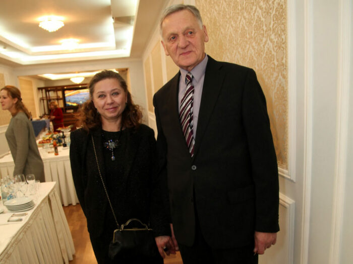 Миколас Орбакас с женой. / Фото: www.music-facts.ru