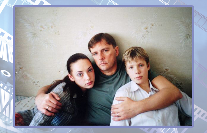 Алексей Нилов с дочерью Елизаветой и сыном Дмитрием.