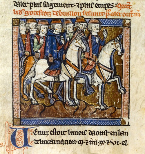 Отбытие крестоносцев в Святую землю (миниатюра, XIII век)./wikimedia.org