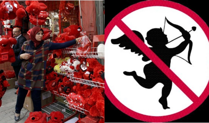 Во многих мусульманских странах День святого Валентина запрещен на официальном уровне, под страхом крупных штрафов и лишения свободы