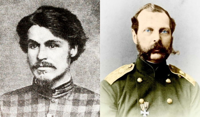 Степан Халтурин (фото слева) и император (фото справа)