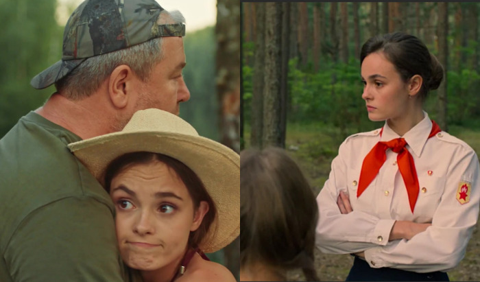 На фото слева отрывок из комедийного сериала «Война семей» (с Александром Робак), а слева -  мистический телесериал «Пищеблок»
