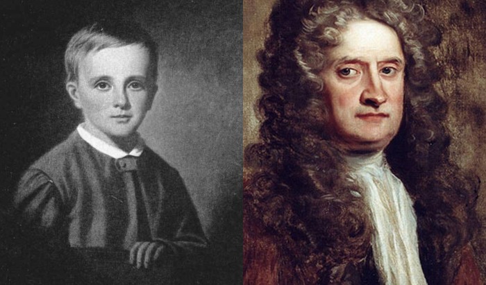 Исаак Ньютон в детстве очень часто болел, что плохо сказывалось на его успеваемости и общении со сверстниками