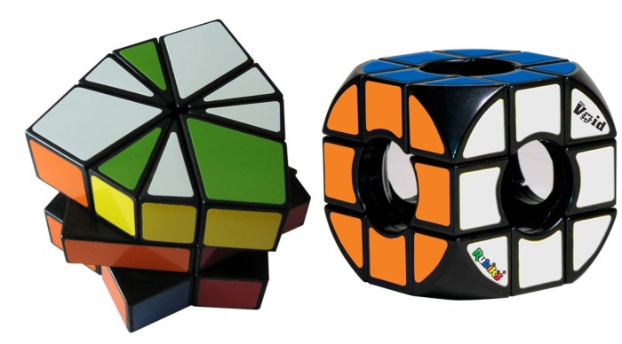 На пике популярности, в начале 80-х, кубик Рубика крутил каждый пятый житель нашей планеты. поэтому неудивительно, что и по сей день создается много новых версий любимой игрушки. На фото слева - Square-1, справа - Войдкуб