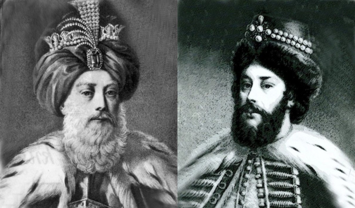 Хан Ногайской Орды Юсуф-мурза (фото слева), его сын Иль-мурза (фото справа)