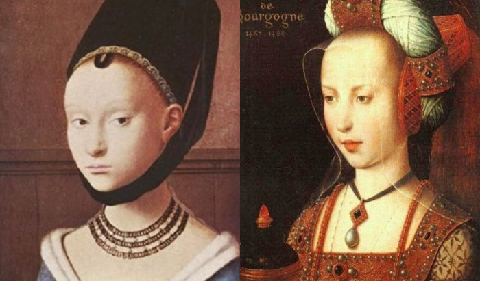 Идеалом красоты в эпоху Ренессанса считалась длинная шея, чрезмерно бледное лицо, очень высокий лоб