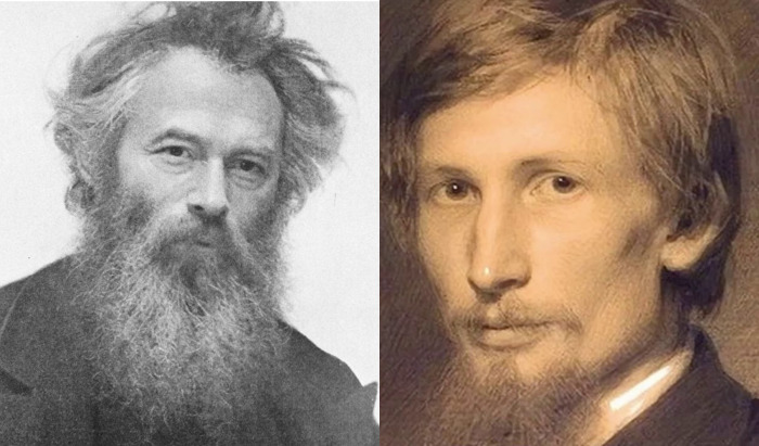 Некоторые ошибочно полагают, что Шишкину (фото слева) помогал писать картину Васнецов (фото справа)