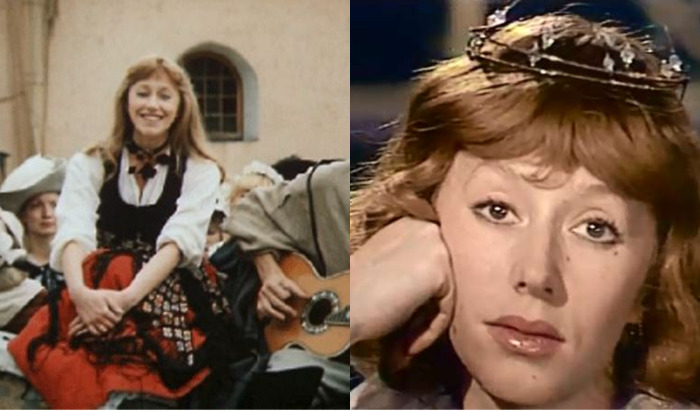 Слева - кадр из кинофильма «Остров сокровищ», справа - из фильма-спектакля «Принцесса на горошине» (1982)